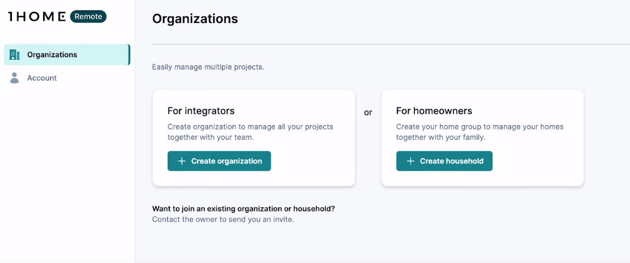 Create organization