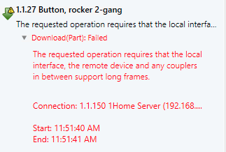 Long frame support error