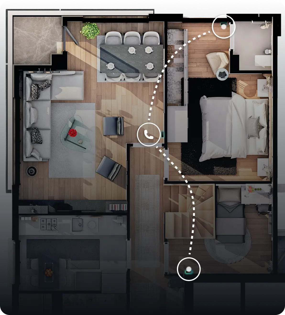 Room-to-room communication