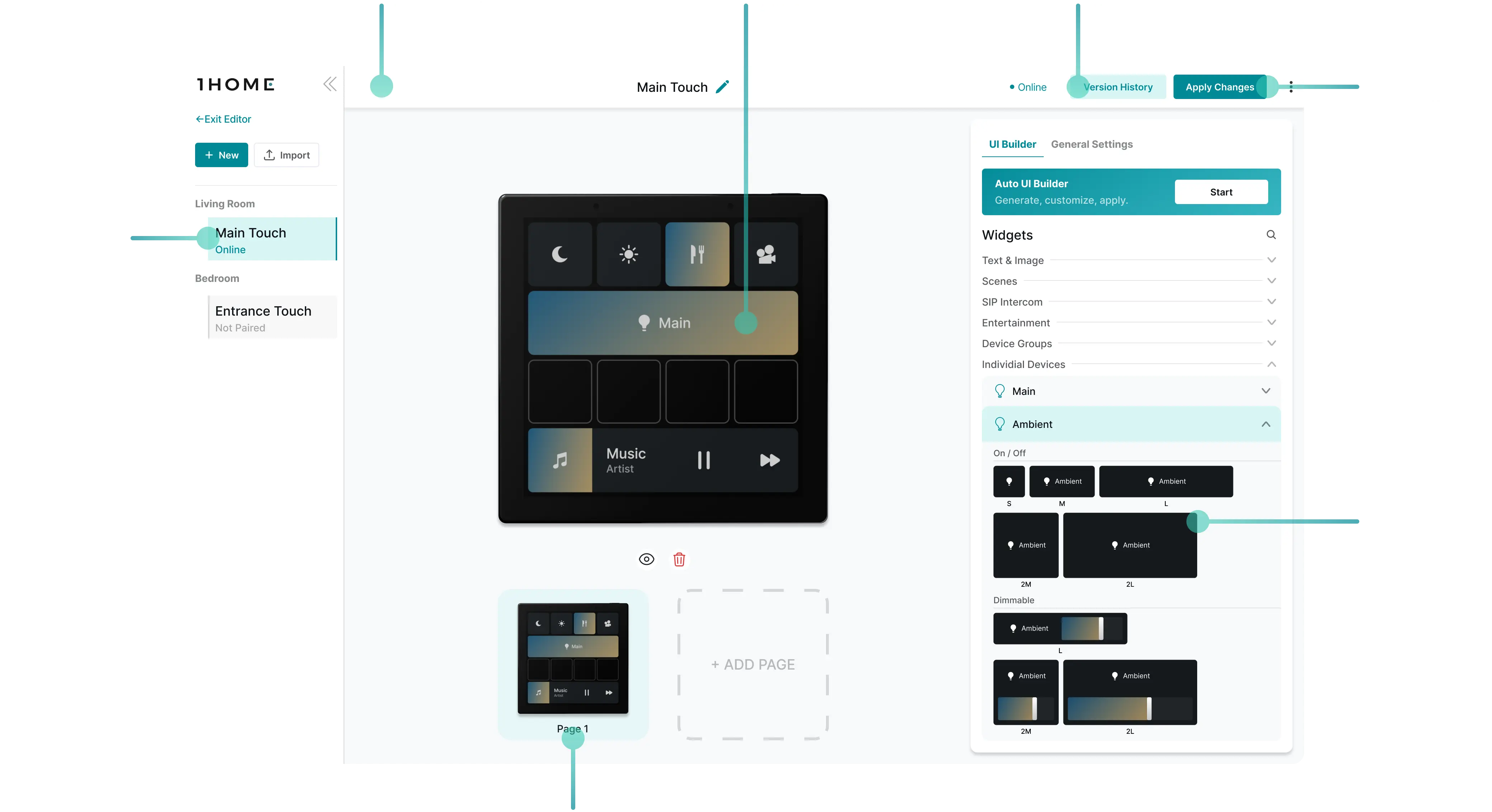 Personnalisation infinie 1Home Touch